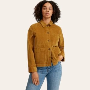 Everlane Brown Corduroy Button Chore Jacket.